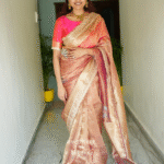 Handwork Pure Tissue Silk Saree with Peacock Motifs