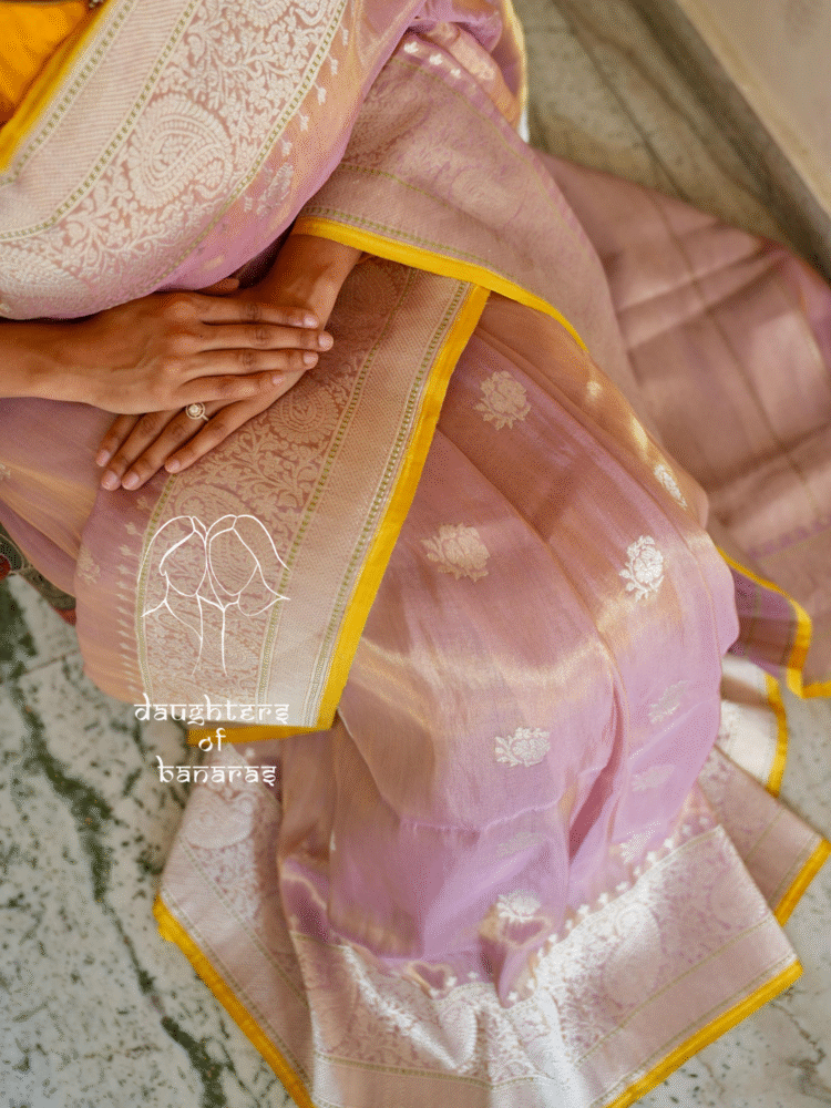 Pure Katan Tissue Kadhuva Saree - Image 2