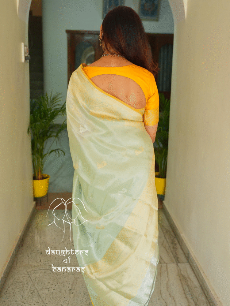 Pure Katan Tissue Sona Rupa Kadhuva Saree - Image 2