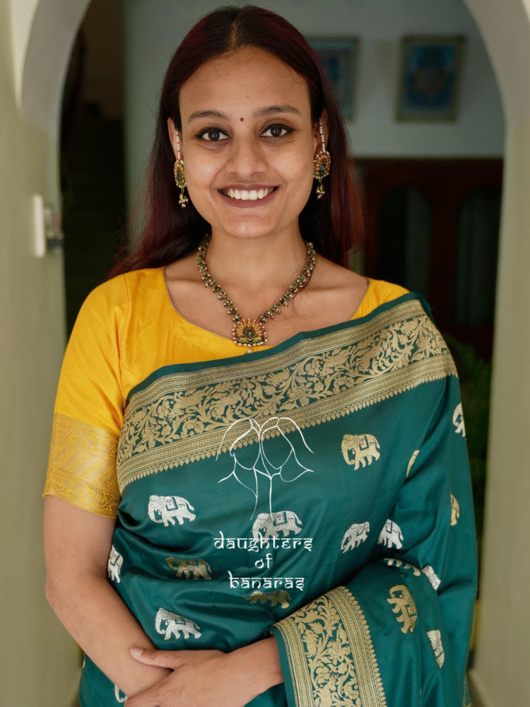 Pure Katan Silk Sona Rupa Kadhuva Elephant Saree