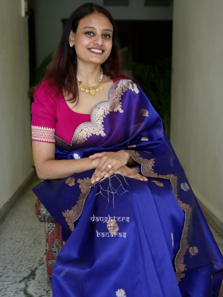 Pure Kora Silk Scallop Border Saree