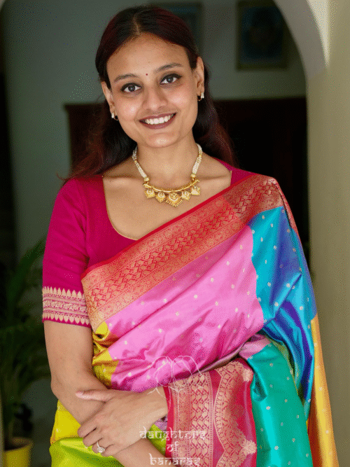 Pure Katan Silk Rangkaat Saree