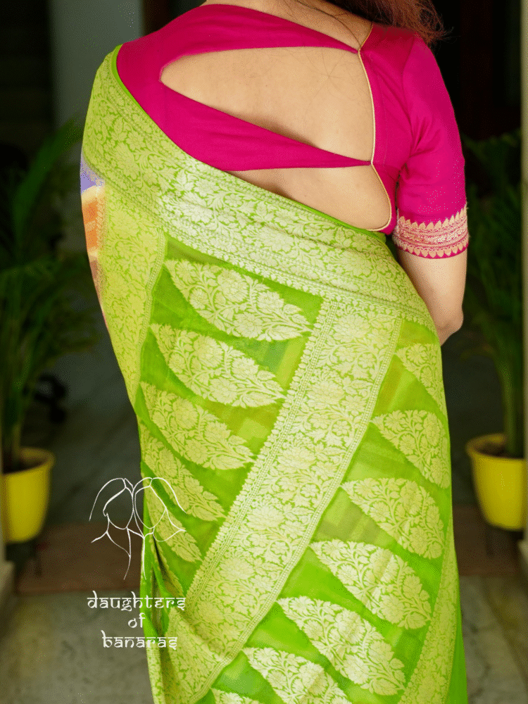 Pure Chiffon Rangkaat Saree - Image 3