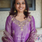 Pure Tissue Silk Suit with Handwork