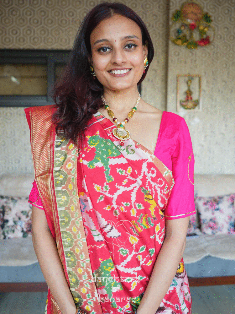 Pure Katan Silk Ikkat Patola Saree