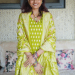 Pure Khaddi Georgette Water Zari Handbrush Dye Suit