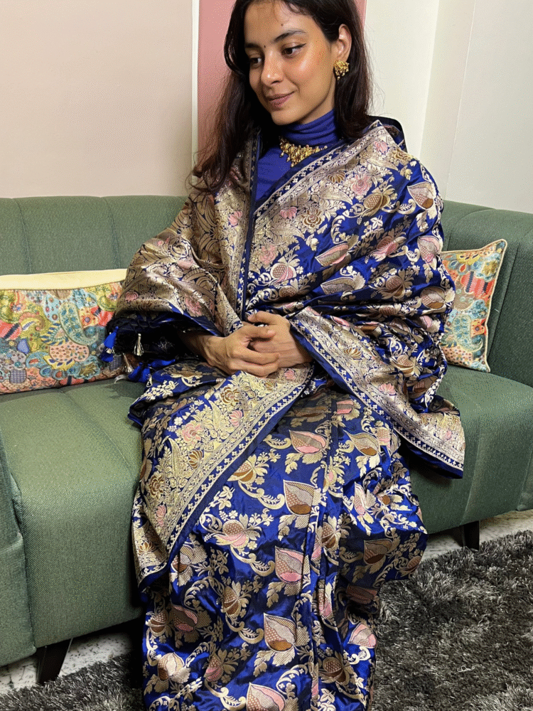 Pure Katan Silk Tilfi Meenakari Saree